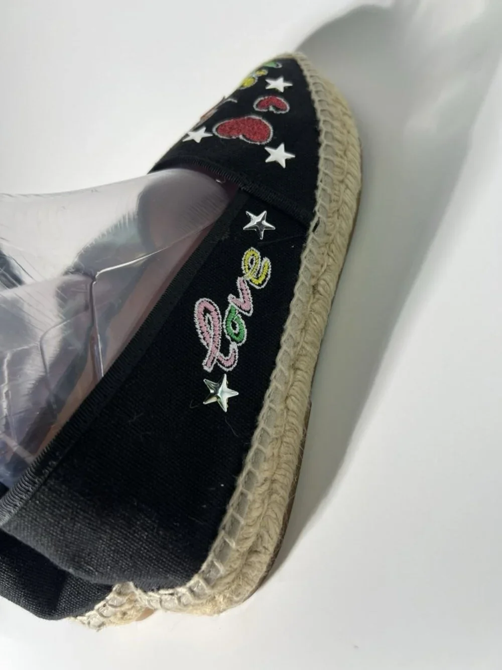 Lazio Embroidered Espadrille Flats Canvas Women’s US 8.5 EU 39